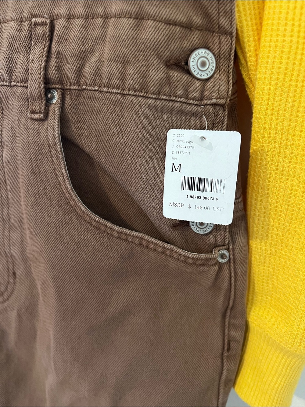 NWT Brown Sugar Free People We the Free Deep Trance Overalls - Picture 5 of 9